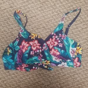 Coastal Blue wrap front bikini top